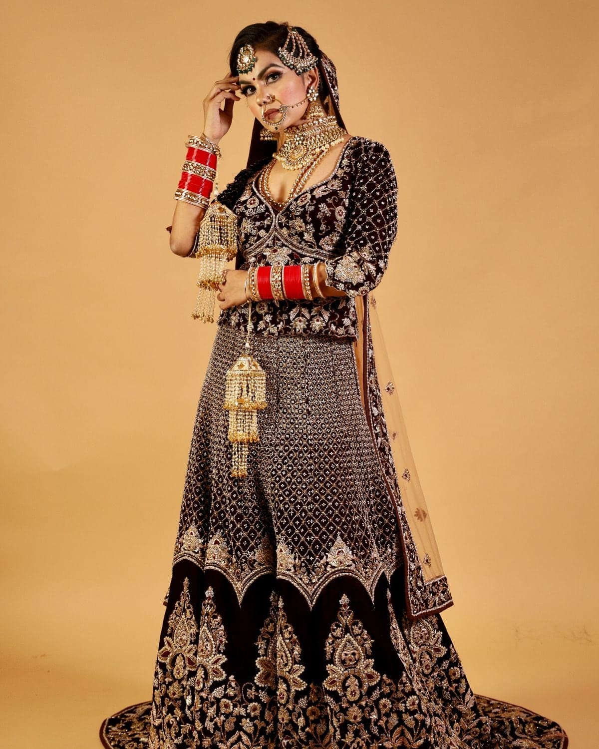 Meher Velvet Lehenga — view 1