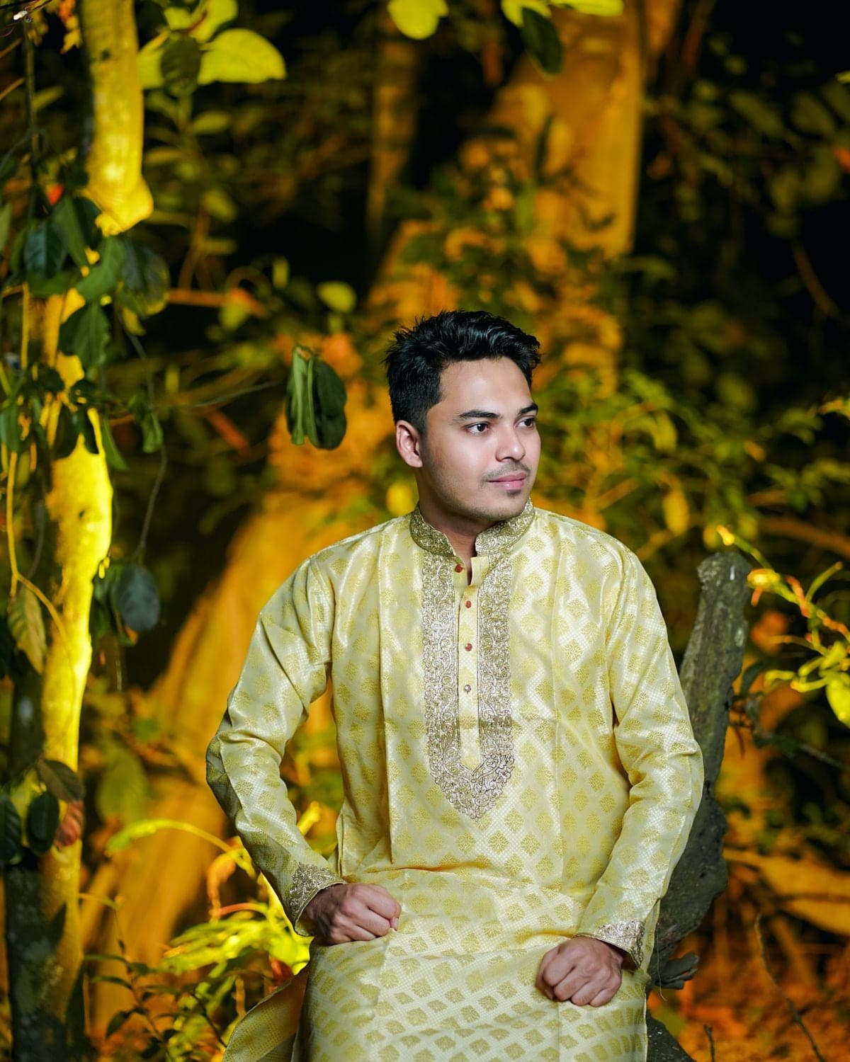 Vihaan Raw Silk Kurta — view 1